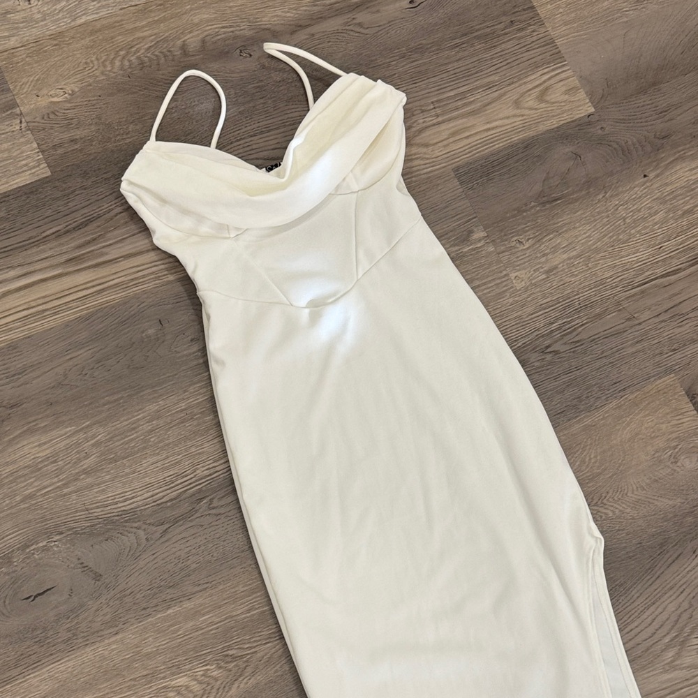 Long White corset top Dress